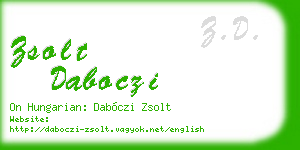 zsolt daboczi business card